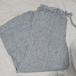 A New Day Linen Blend Striped Drawstring Pants